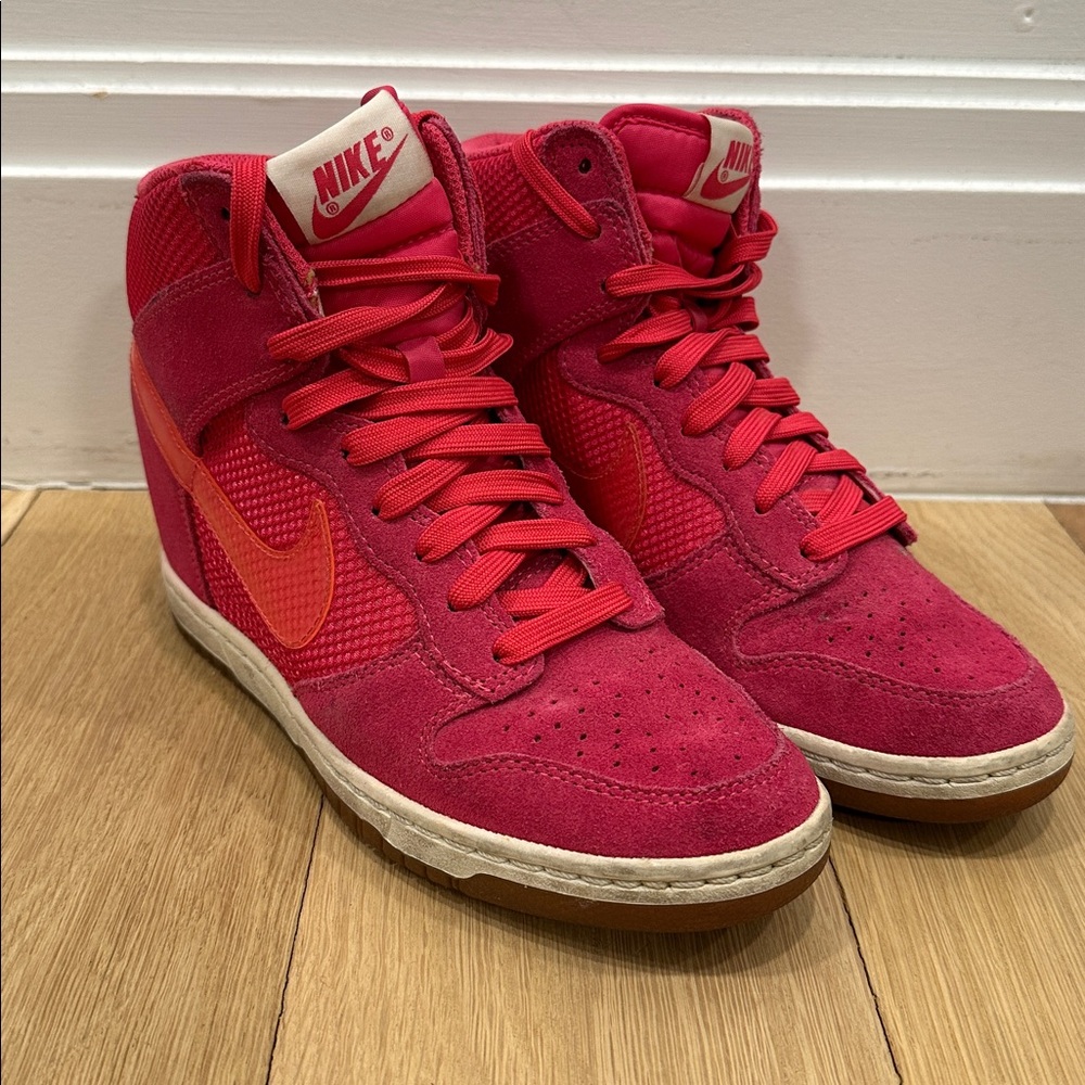 Nike Dunk Sky High Hidden Wedge Sneakers - Hot Pink